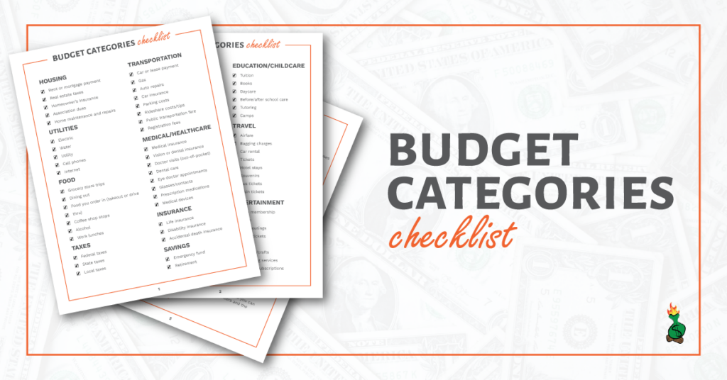 Budget Envelope Categories Checklist