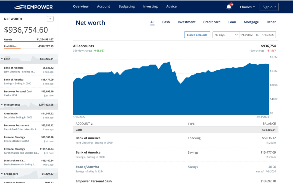 Empower Net Worth Tracker